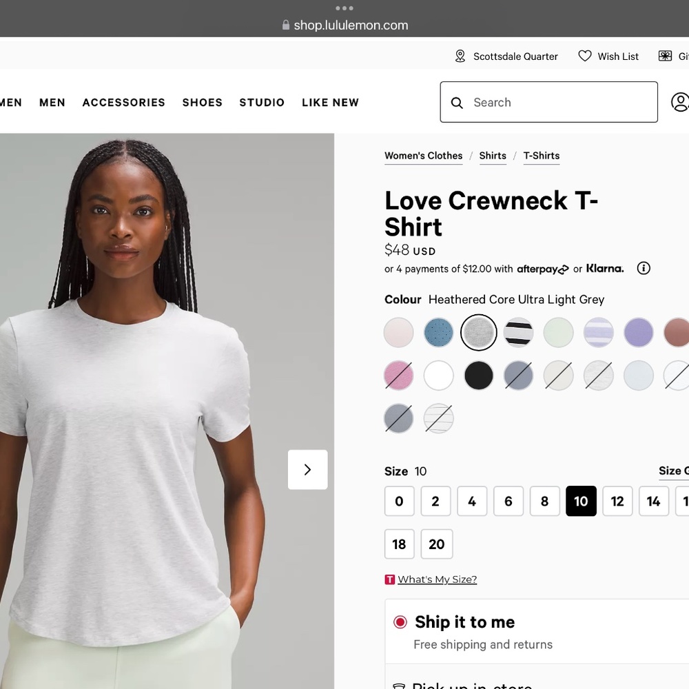 Lululemon Love Crew Grey T-Shirt (10)